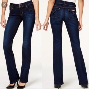 Hudson Wide Leg Dark Wash Jeans